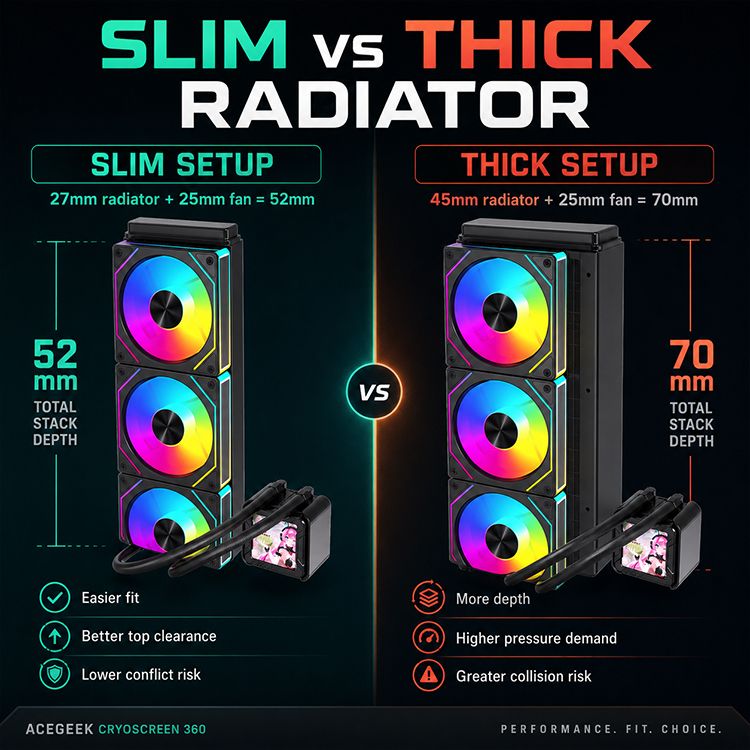 Why Radiator Thickness Breaks Otherwise Compatible Builds