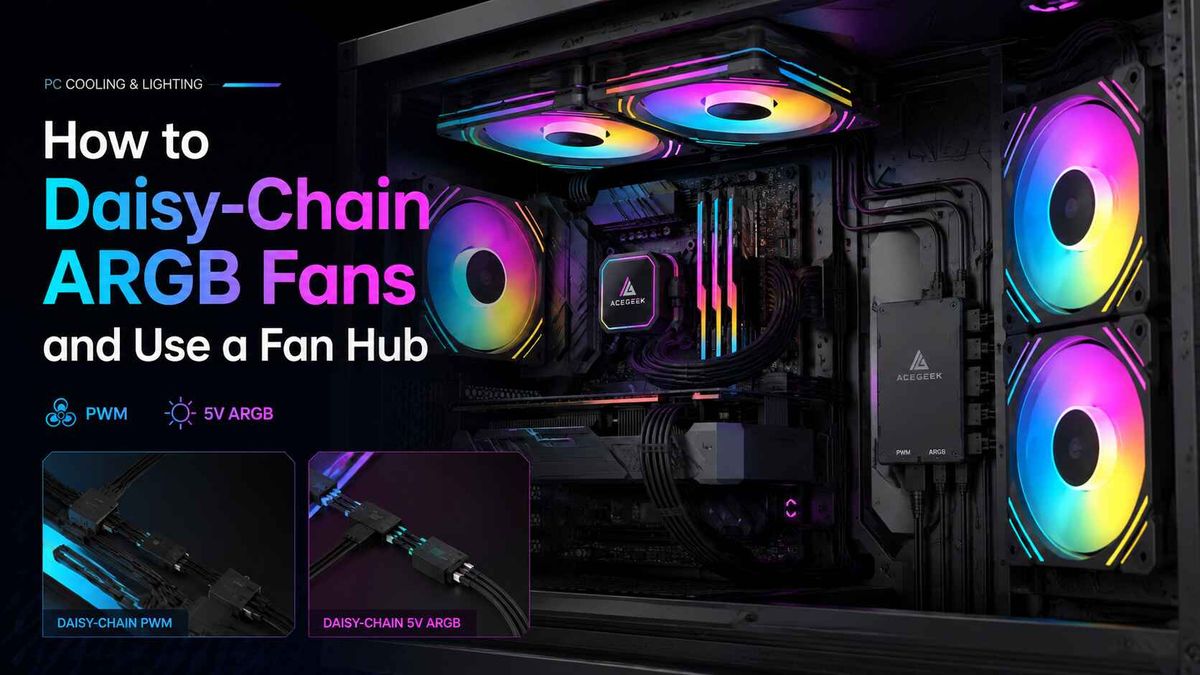How to Daisy-Chain ARGB Fans and Use a Fan Hub